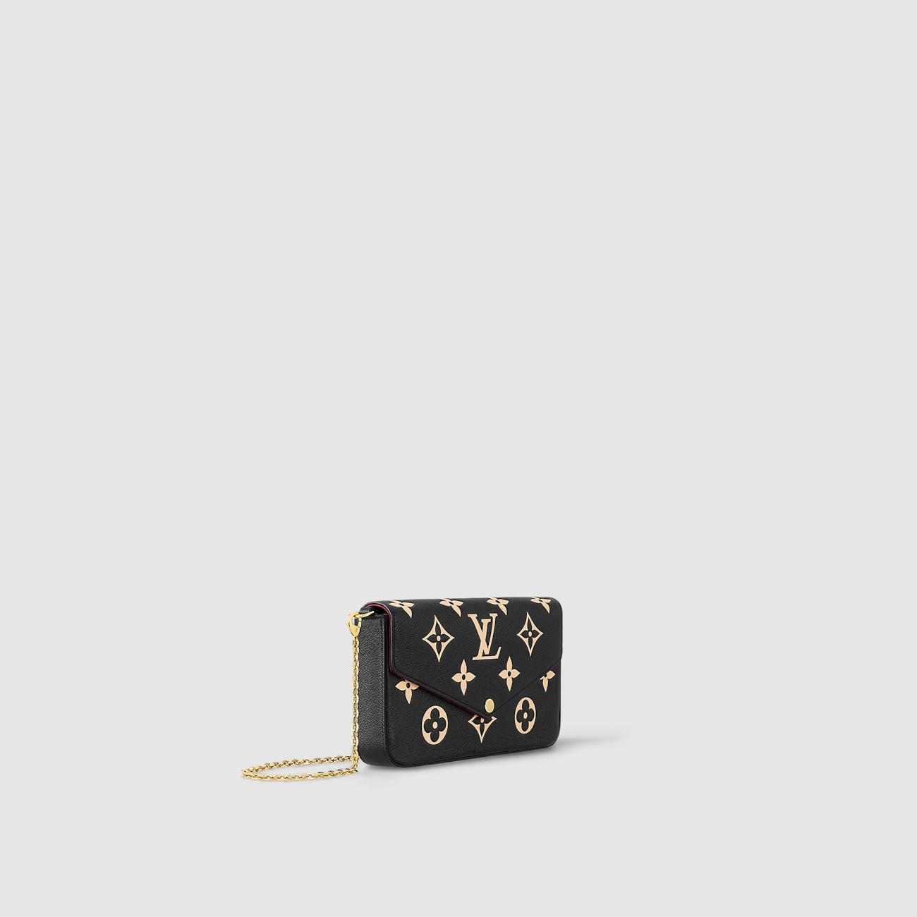 Túi Louis Vuitton Félicie Pochette Nữ Monogram Empreinte Đen Be